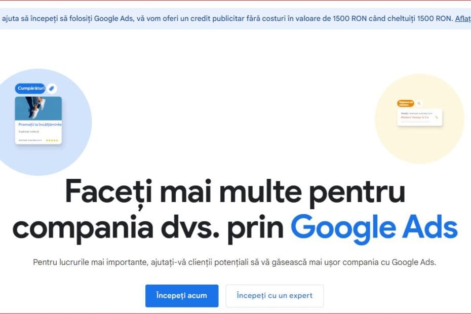 Google Ads Romania Consultanta firme din Romania